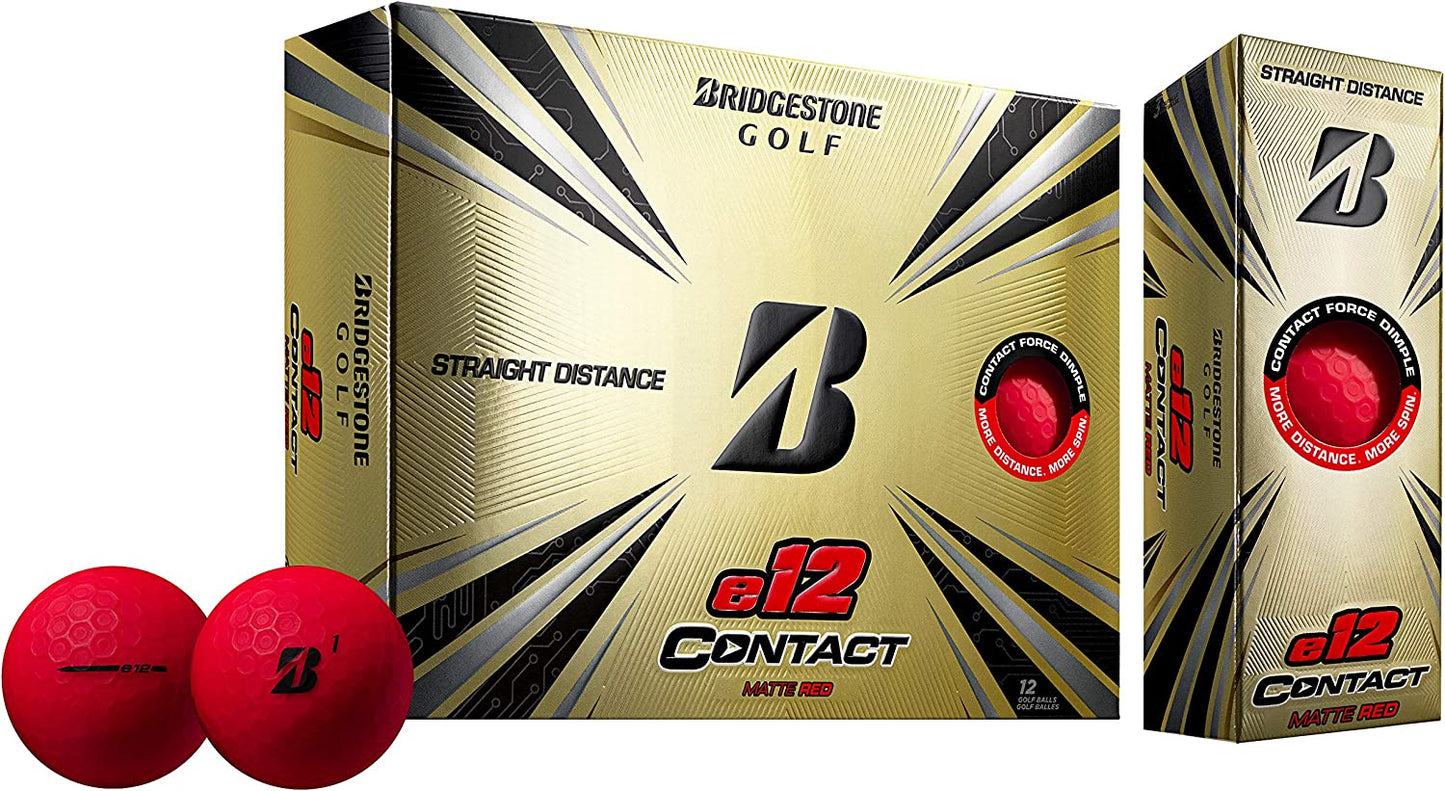 Pelotas de Golf Bridgestone E12 Contact Matte Red