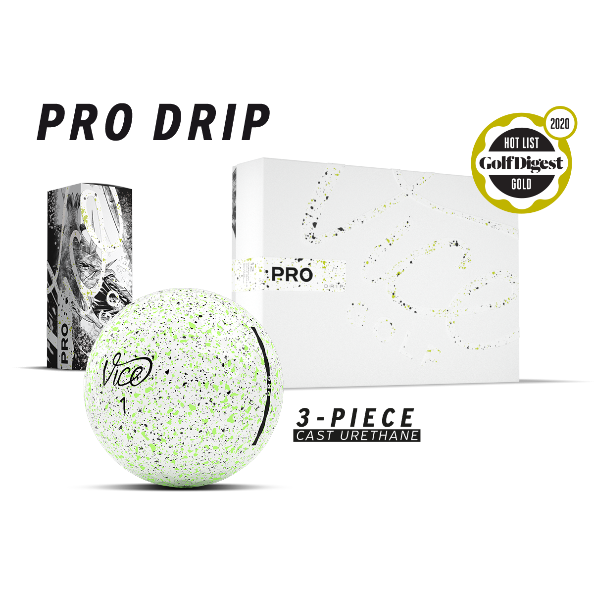 Pelotas de Golf Vice PRO Drip lime