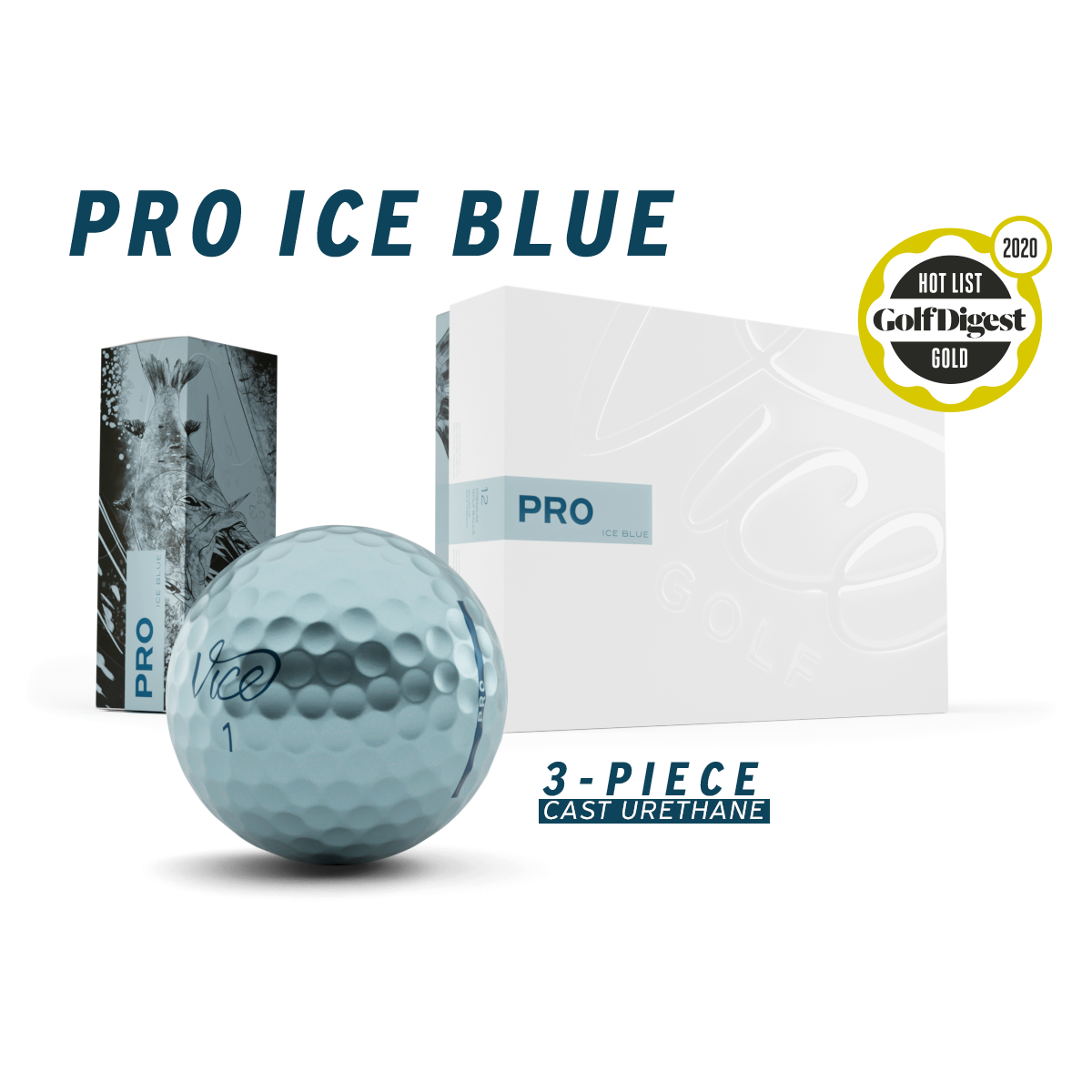 Pelotas de Golf Vice Pro Ice Blue